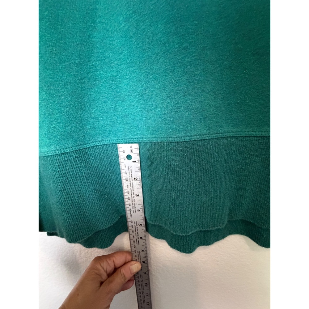 L.L.Bean Teal Crewneck Pullover Sweatshirt Womens Medium - Picture 13 of 17